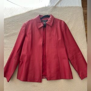 Vintage Red Leather Jacket